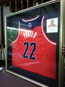 Custom Shadow Box of a sports t-shirt